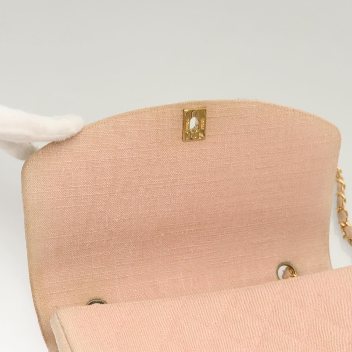 Chanel Vintage Diana Flap Bag Quilted Canvas Pink Canvas Shoulder Bag Bag