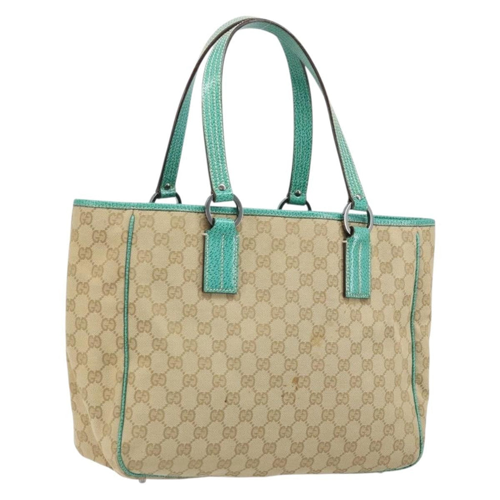 Gucci Vintage Open Tote Gg Canvas Beige Canvas Tote Bag Bag (Pre-Owned)