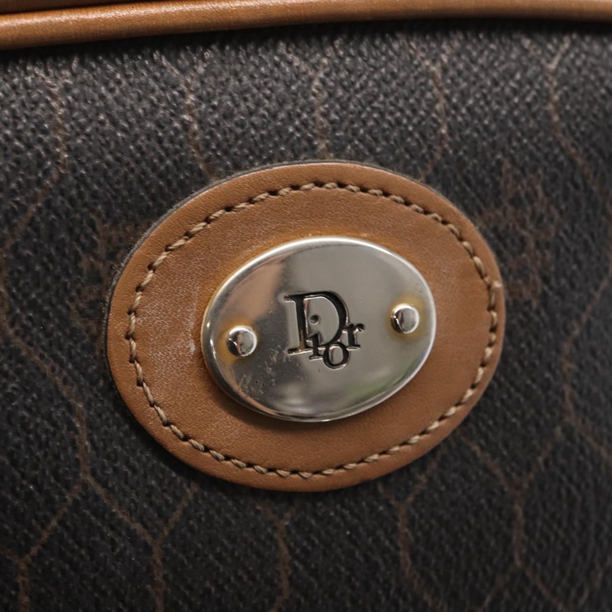 Christian Dior Vintage Honeycomb Shoulder Bag Canvas And Leather Black Canvas Shoulder Bag Bag (Pre-Owned)