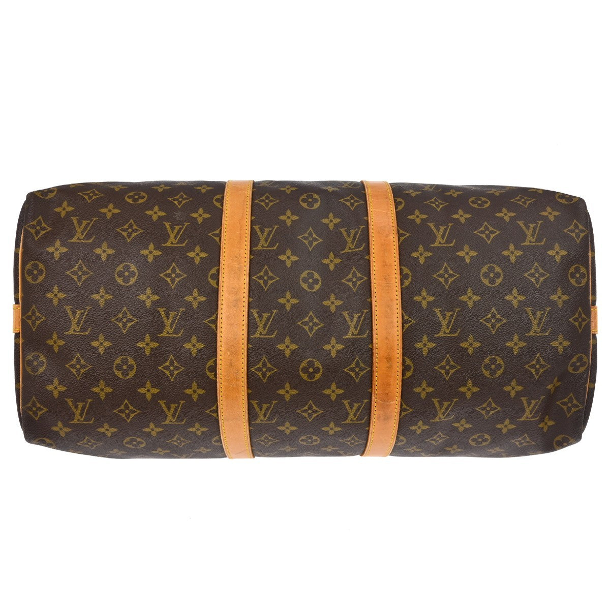 Louis Vuitton Keepall Bandouliere Bag Monogram Canvas Brown Canvas Travel Bag