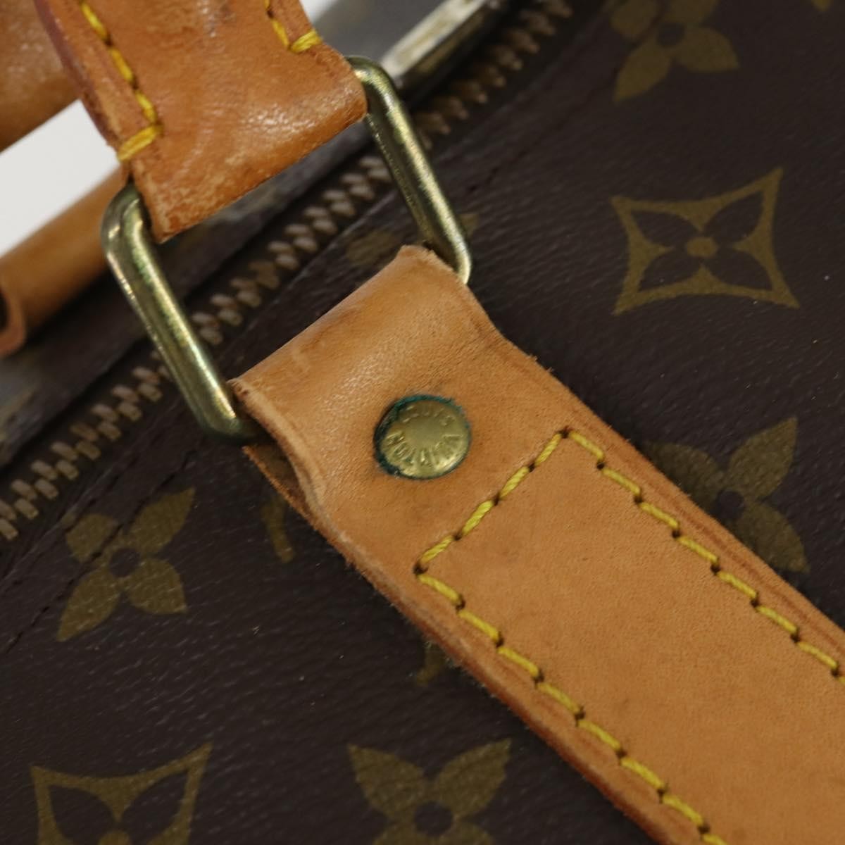 Louis Vuitton Keepall Bag Monogram Canvas Brown Canvas Travel Bag