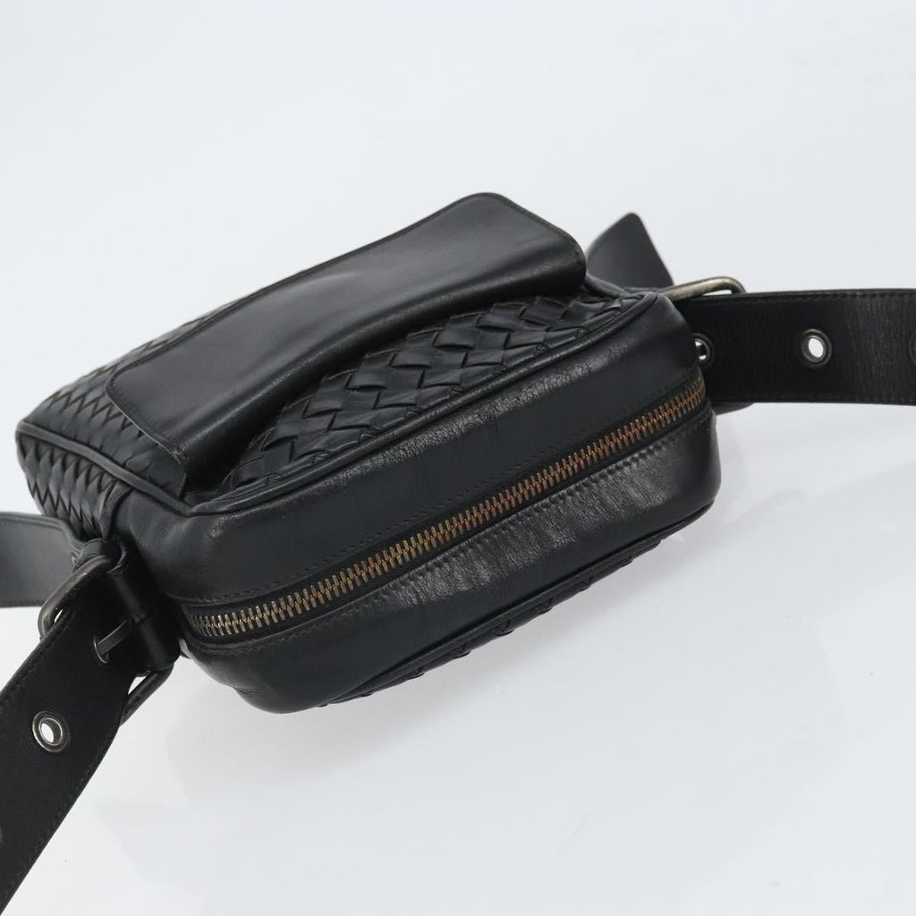 Bottega Veneta Intrecciato Shoulder Bag Leather Black Leather Shoulder Bag Bag