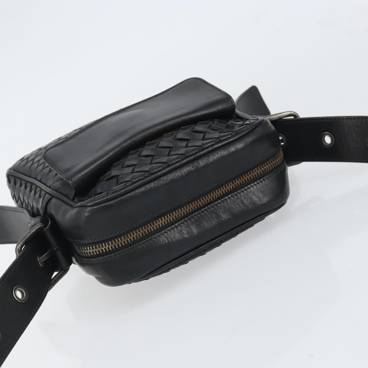 Bottega Veneta Intrecciato Shoulder Bag Leather Black Leather Shoulder Bag Bag
