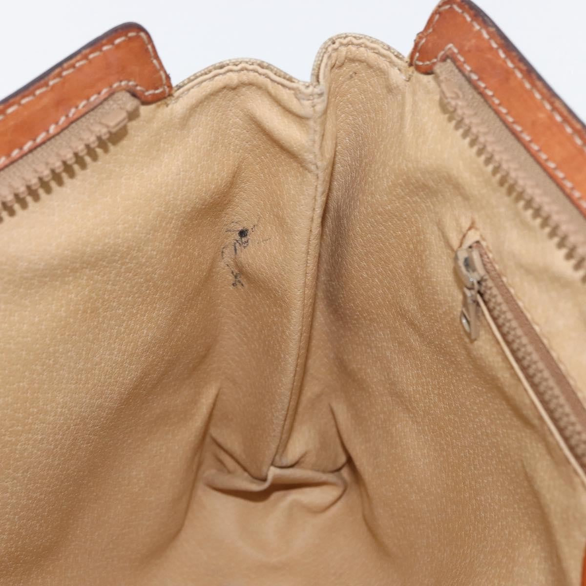 Celine Macadam Pochette Canvas And Leather Beige Canvas Clutche & Pouche Bag