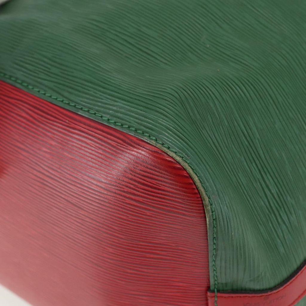 Louis Vuitton Bicolor Petit Noe Handbag Epi Leather Green Leather Bag