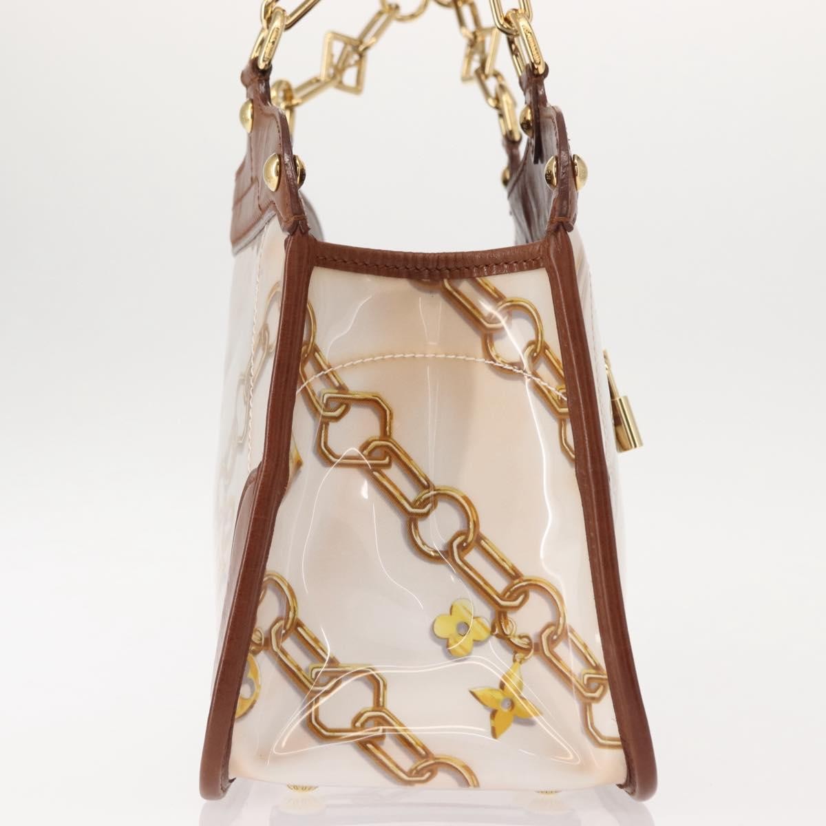 Louis Vuitton Charms Cabas Pvc Over Printed Silk Brown Canvas Handbag
