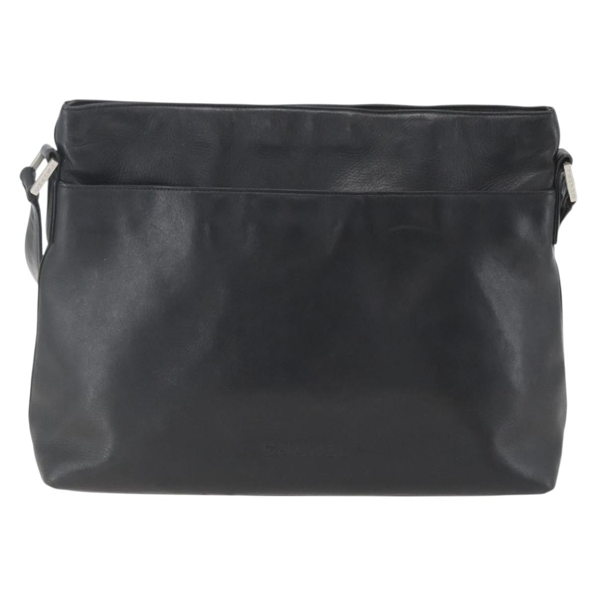 Chanel Vintage Shoulder Bag Leather Black Leather Shoulder Bag Bag