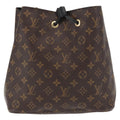 Louis Vuitton Neonoe Handbag Monogram Canvas Black Canvas Shoulder Bag