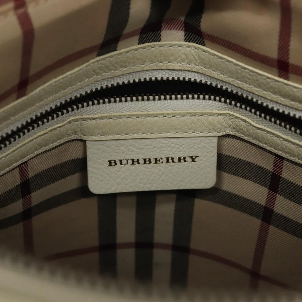 Burberry Vintage Tote Leather White Leather Tote Bag