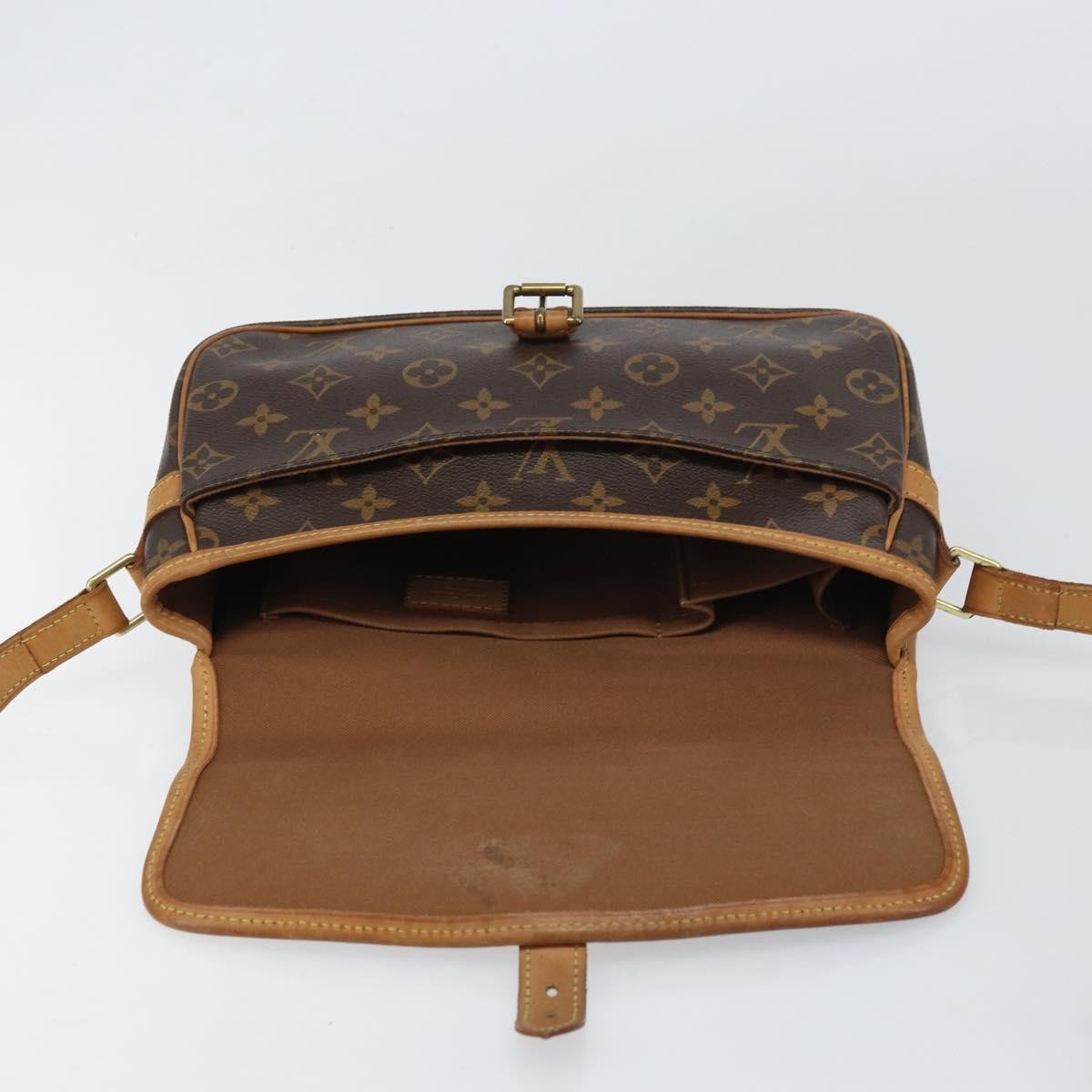 Louis Vuitton Sologne Handbag Monogram Canvas Brown Canvas Shoulder Bag