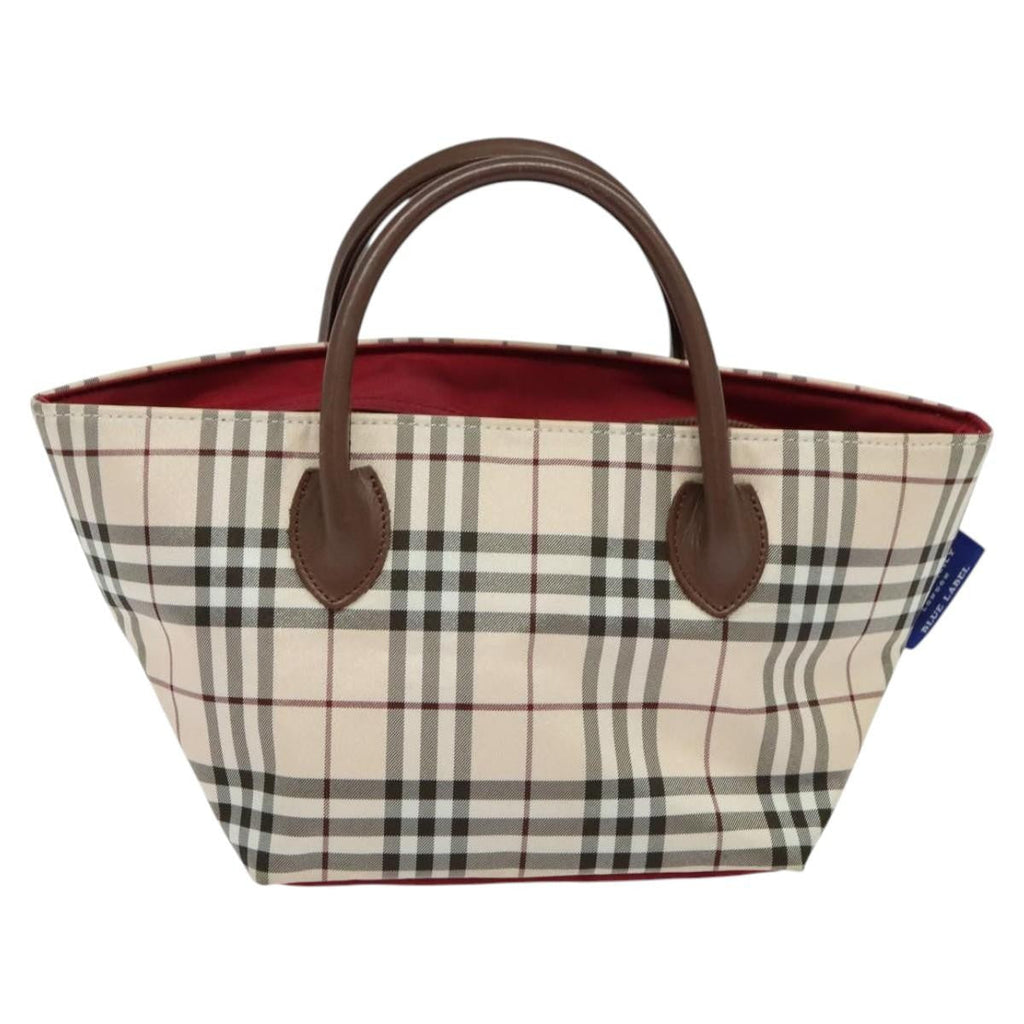 Burberry Nova Check Blue Label Nylon Beige Nylon Tote Bag