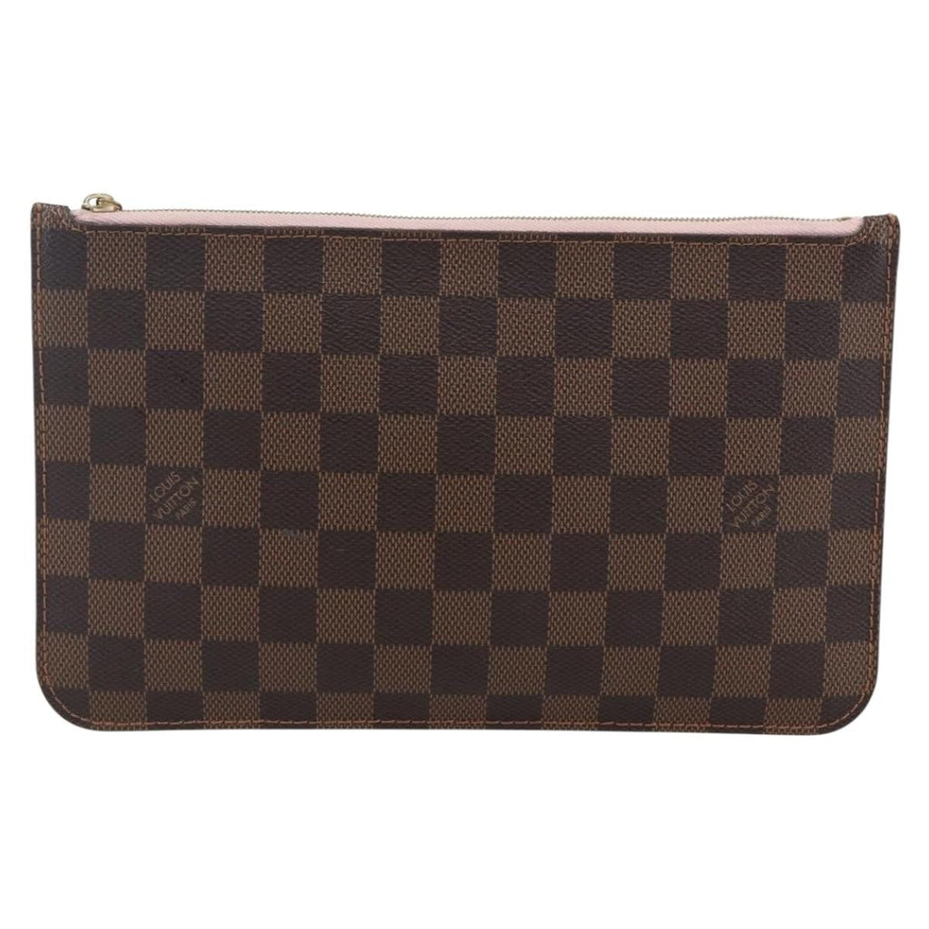 Louis Vuitton Neverfull Pochette Damier Brown Canvas Clutche & Pouche Bag