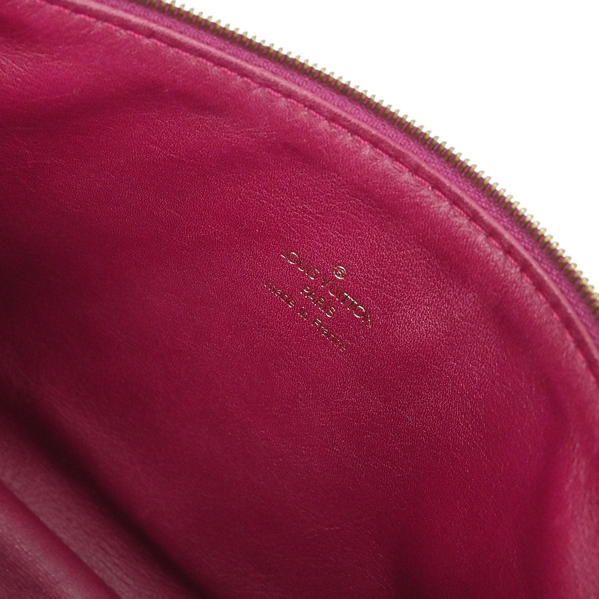 Louis Vuitton Charms Pochette Pvc Over Printed Silk Pink Pvc Clutche & Pouche Bag