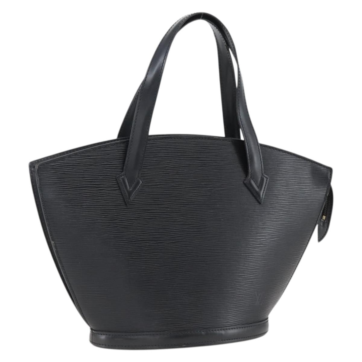 Louis Vuitton Saint Jacques Handbag Epi Leather Black Leather Handbag