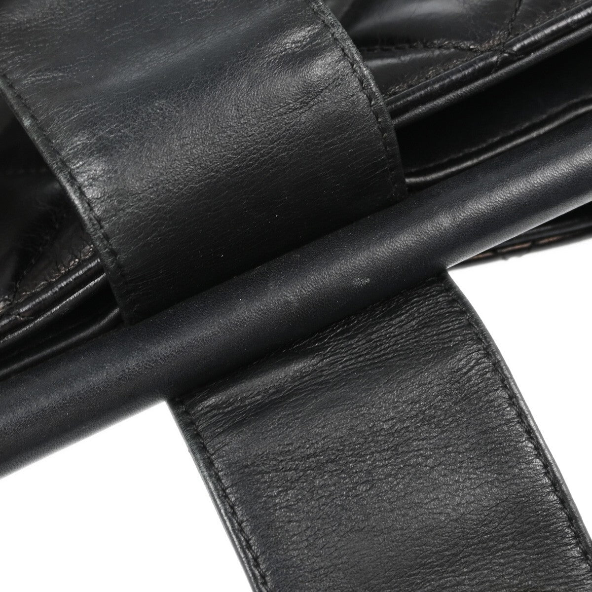 Chanel Gold Bar Tote Quilted Aged Calfskin Black Leather Tote Bag Bag