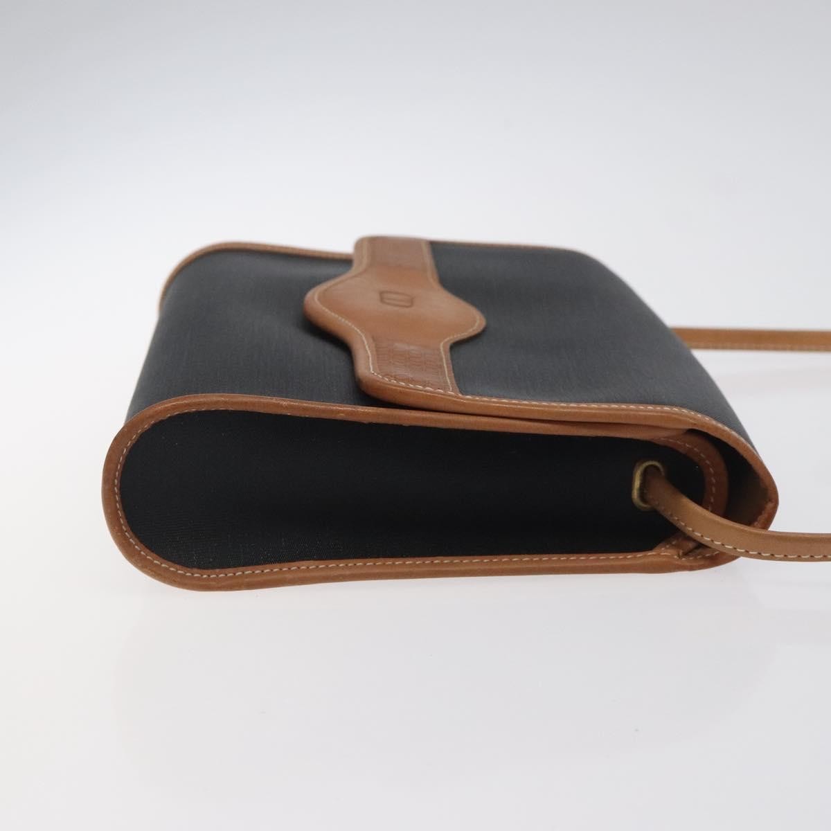Christian Dior Vintage Cd Flap Shoulder Bag Canvas Black Pvc Shoulder Bag Bag (Pre-Owned)