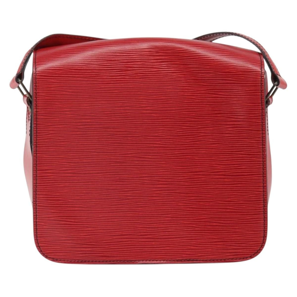 Louis Vuitton Cartouchiere Handbag Epi Leather Red Leather Shoulder Bag