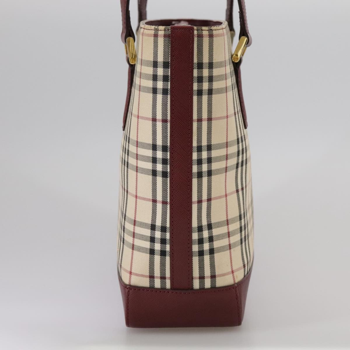 Burberry Nova Check Tote Canvas And Leather Beige Canvas Tote Bag