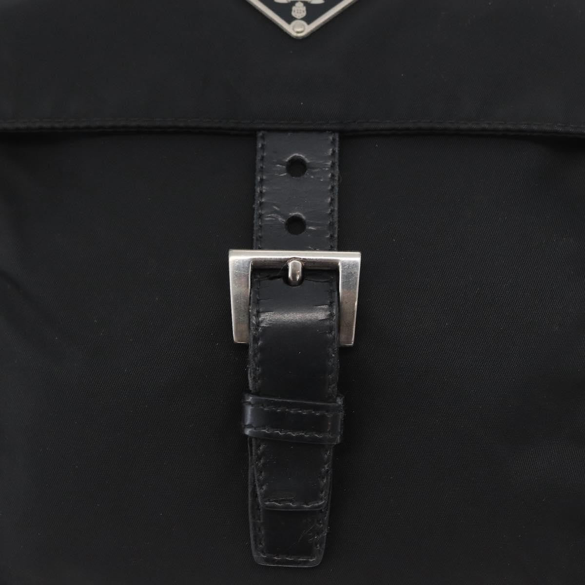 Prada Buckle Messenger Bag Tessuto Black Nylon Shoulder Bag Bag