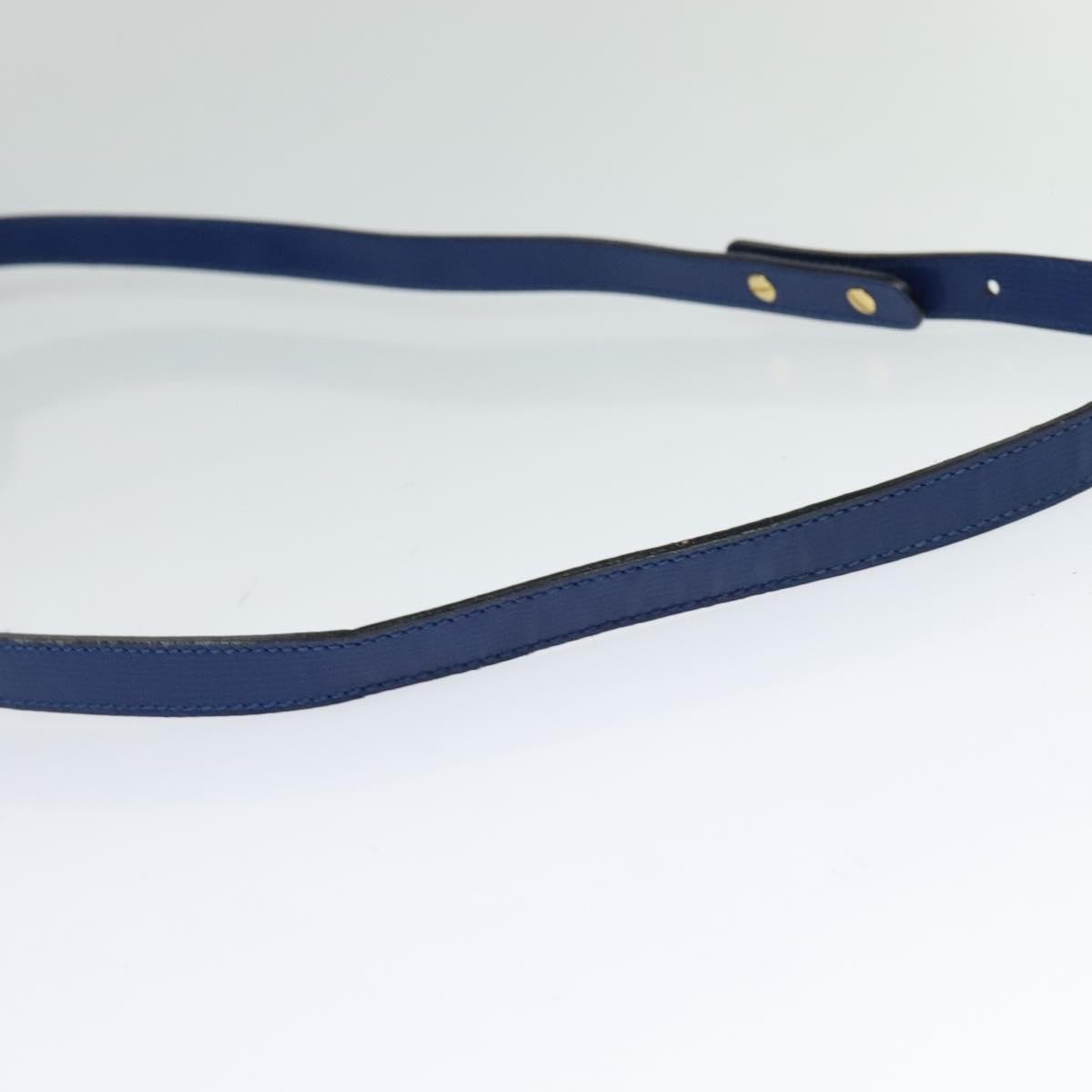 Celine Vintage Circle Logo Crossbody Bag Leather Blue Leather Shoulder Bag Bag