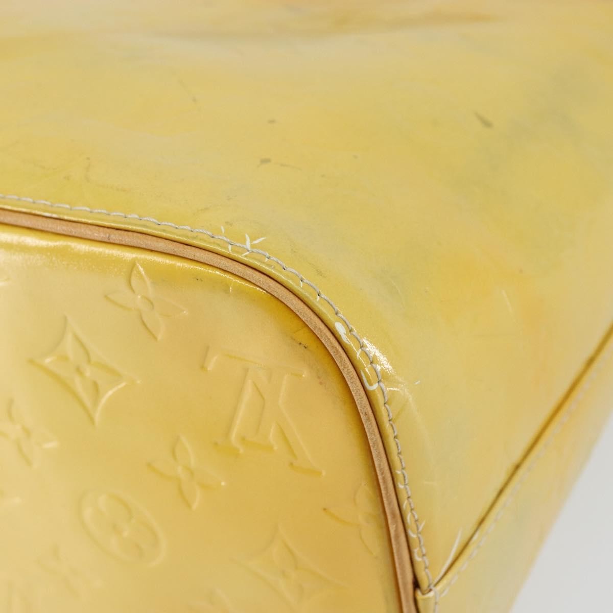 Louis Vuitton Houston Handbag Monogram Vernis Yellow Patent_Leather Tote Bag
