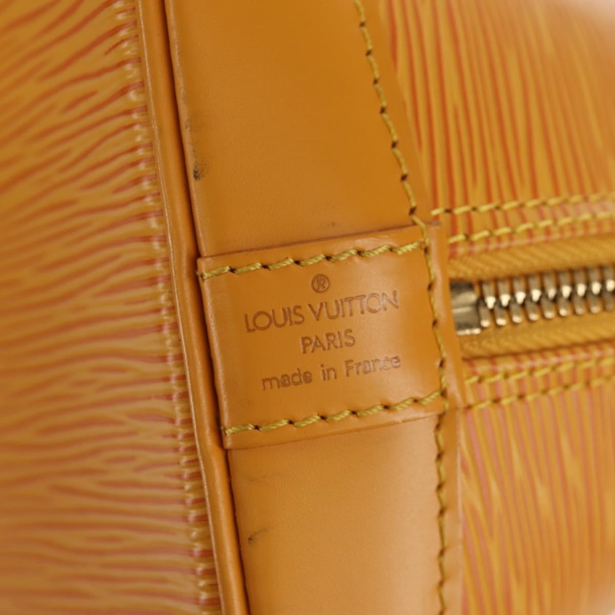 Louis Vuitton Alma Handbag Epi Leather Yellow Leather Handbag