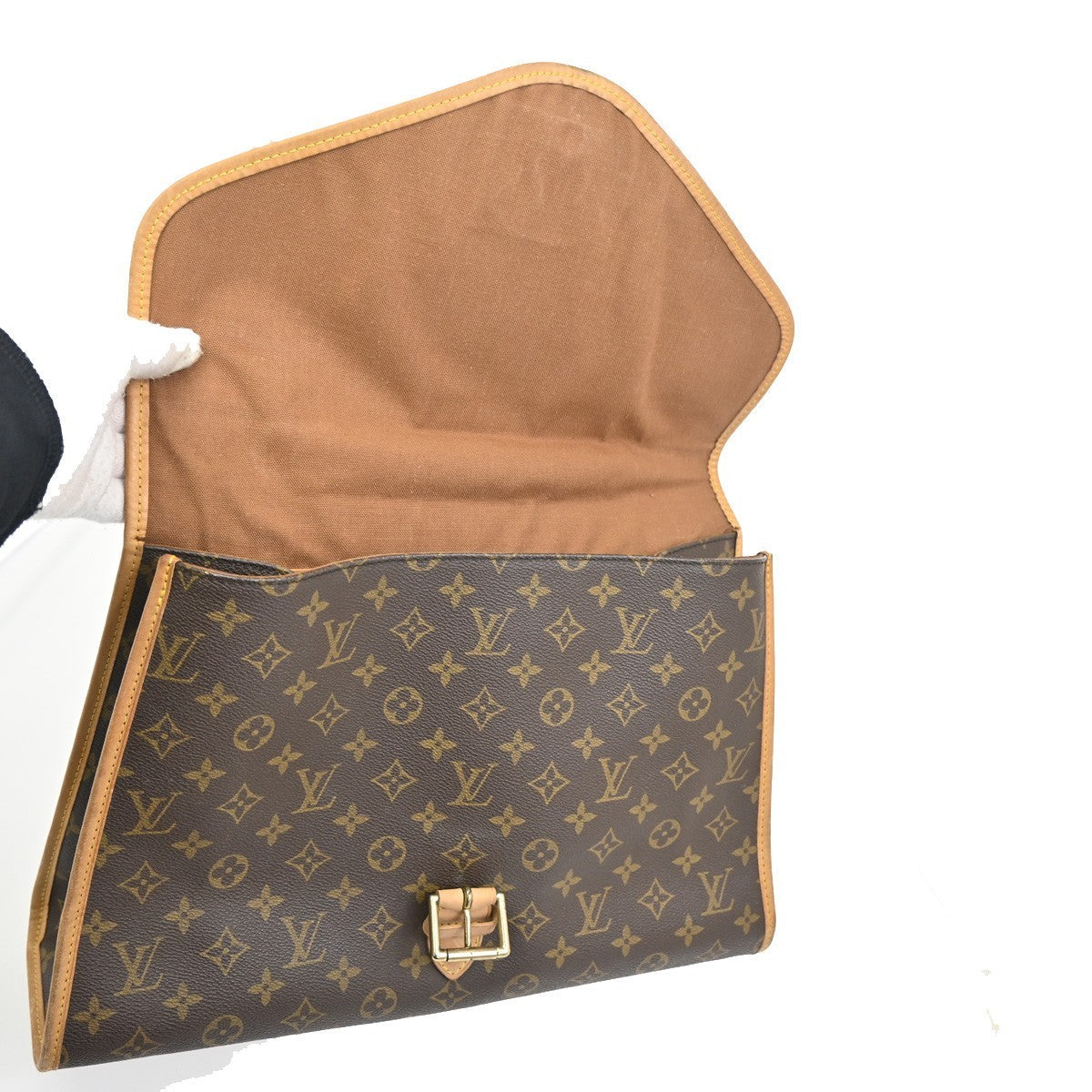 Louis Vuitton Beverly Briefcase Monogram Canvas Brown Canvas Briefcase Bag