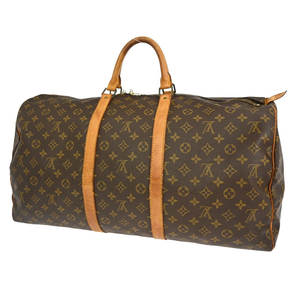 Louis Vuitton Keepall Bag Monogram Canvas Brown Canvas Travel Bag
