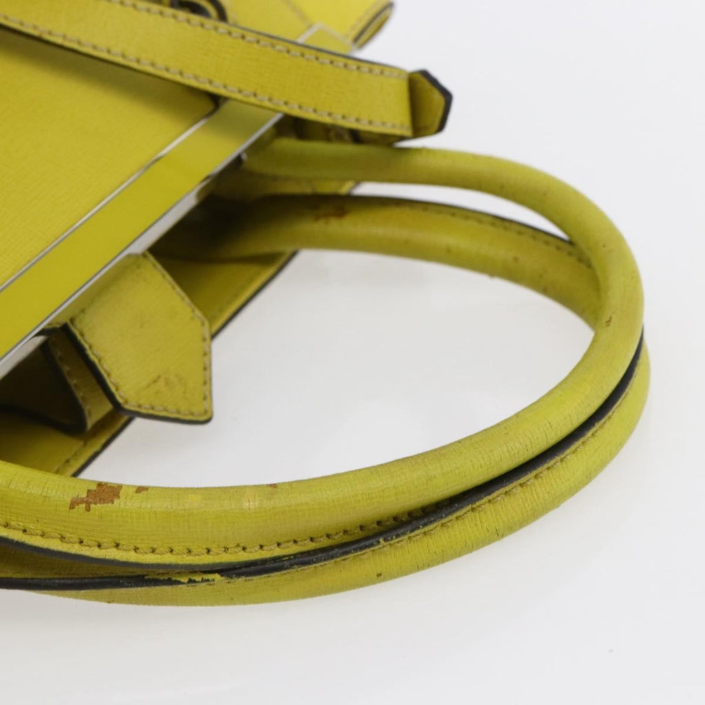 Fendi 2Jours Bag Leather Yellow Leather Handbag