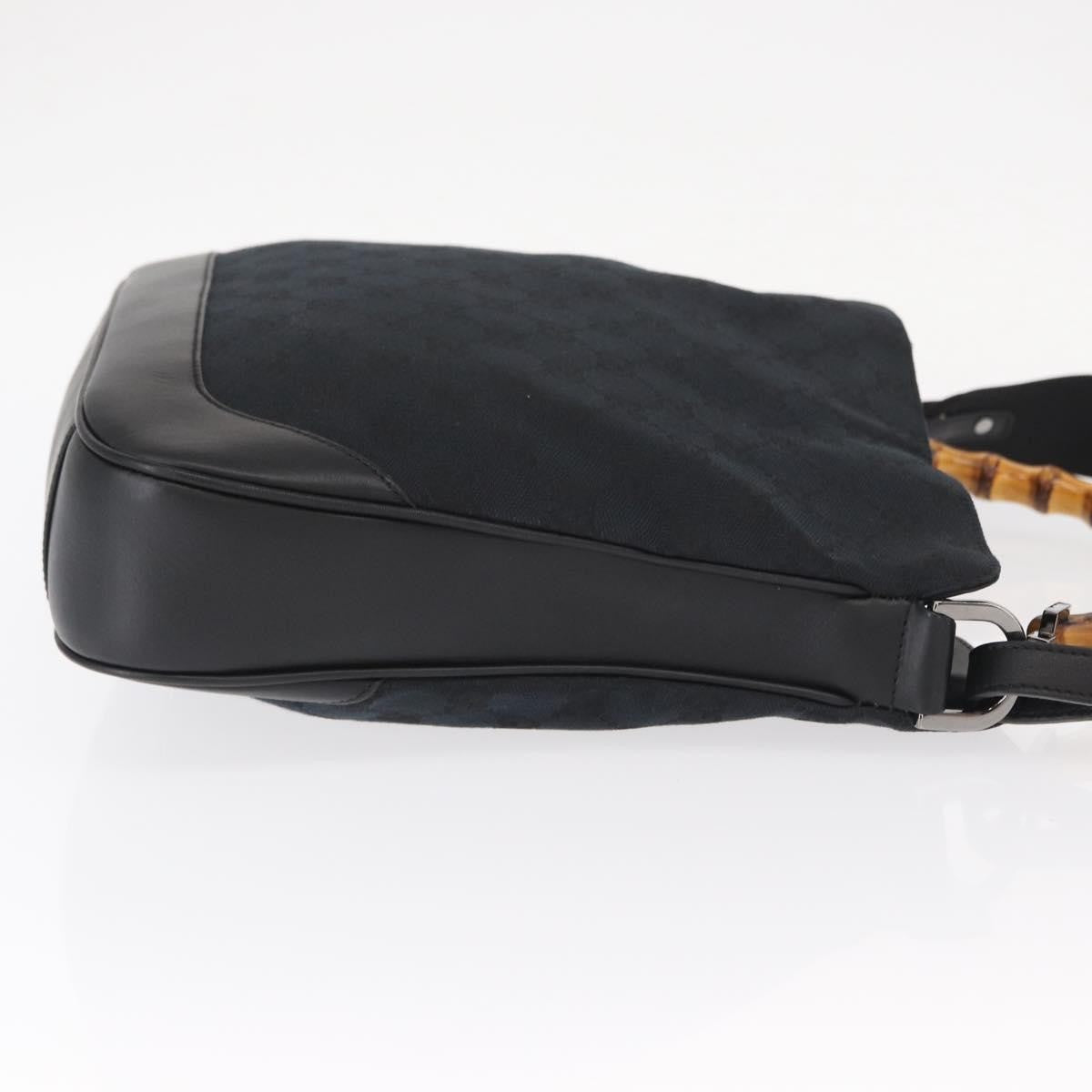 Gucci Diana Bamboo Shoulder Bag Gg Canvas Black Canvas Shoulder Bag Bag (Pre-Owned)