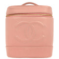 Chanel Vintage Timeless Cosmetic Case Caviar Pink Leather Clutche & Pouche Bag