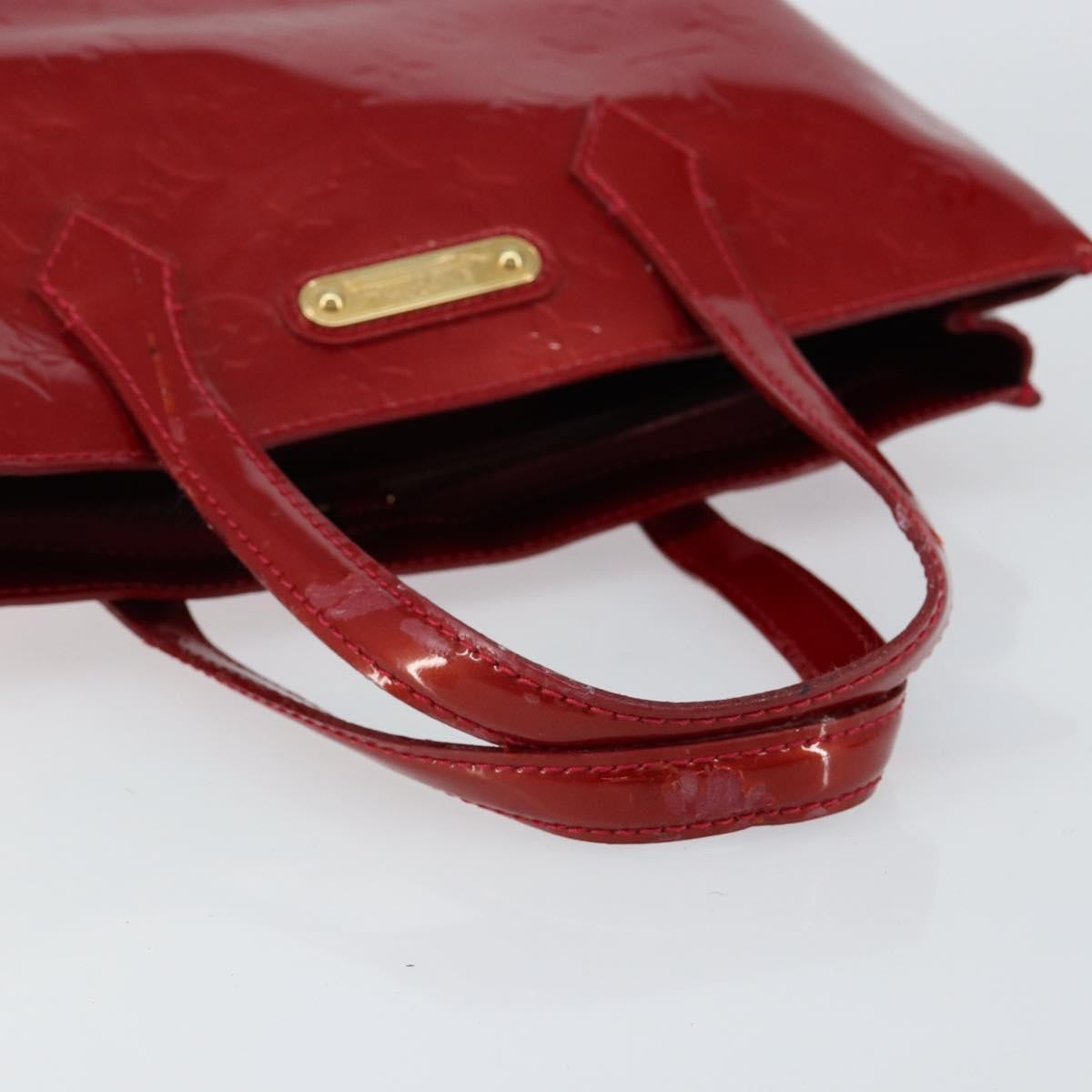 Louis Vuitton Wilshire Handbag Monogram Vernis Red Patent_Leather Handbag