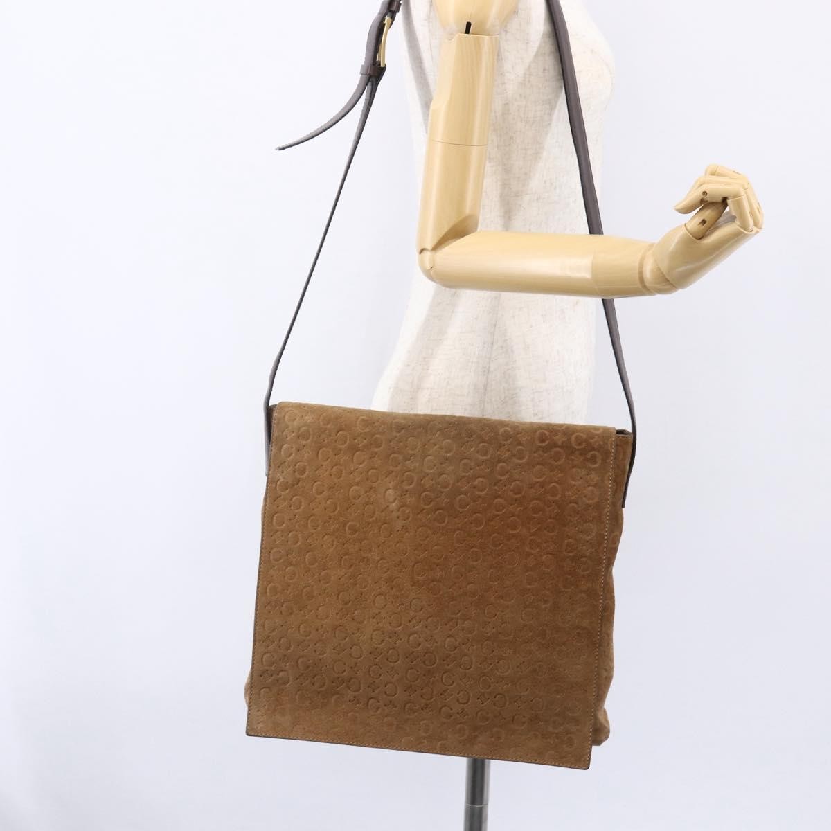 Celine C Macadam Shoulder Bag Suede Beige Suede Shoulder Bag Bag