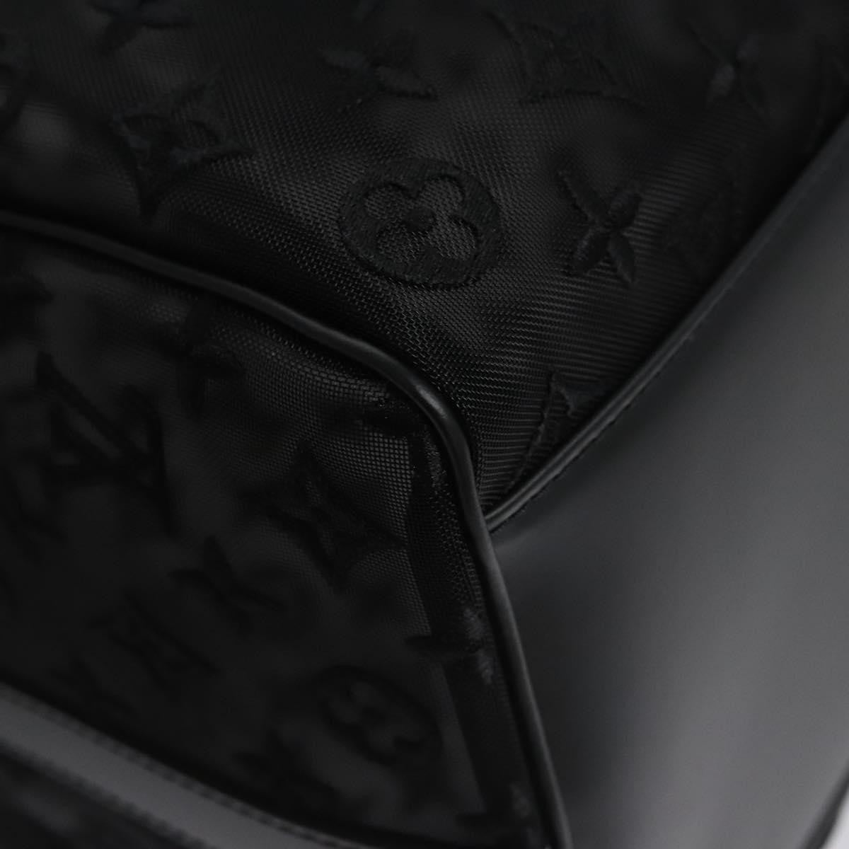 Louis Vuitton Keepall Bandouliere Bag Monogram See Through Mesh Black Nylon Travel Bag