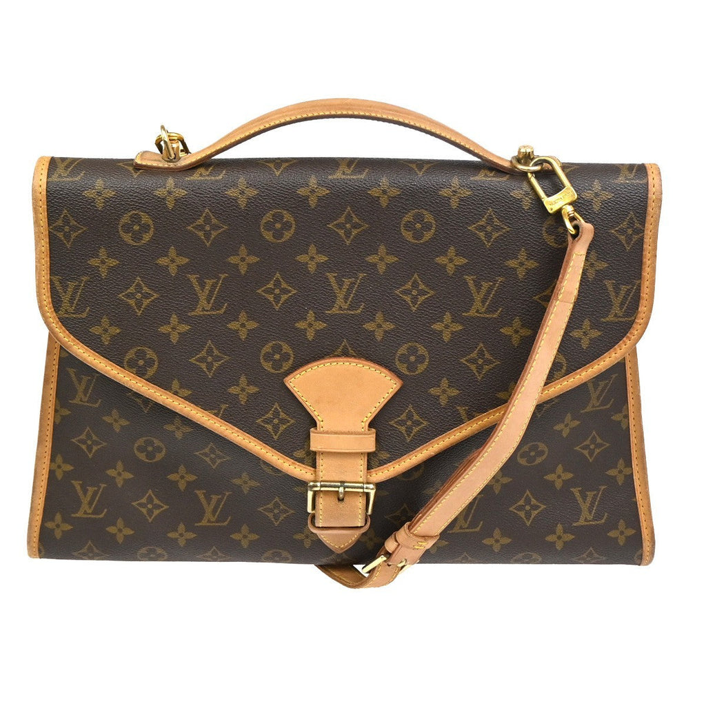 Louis Vuitton Beverly Briefcase Monogram Canvas Brown Canvas Briefcase Bag