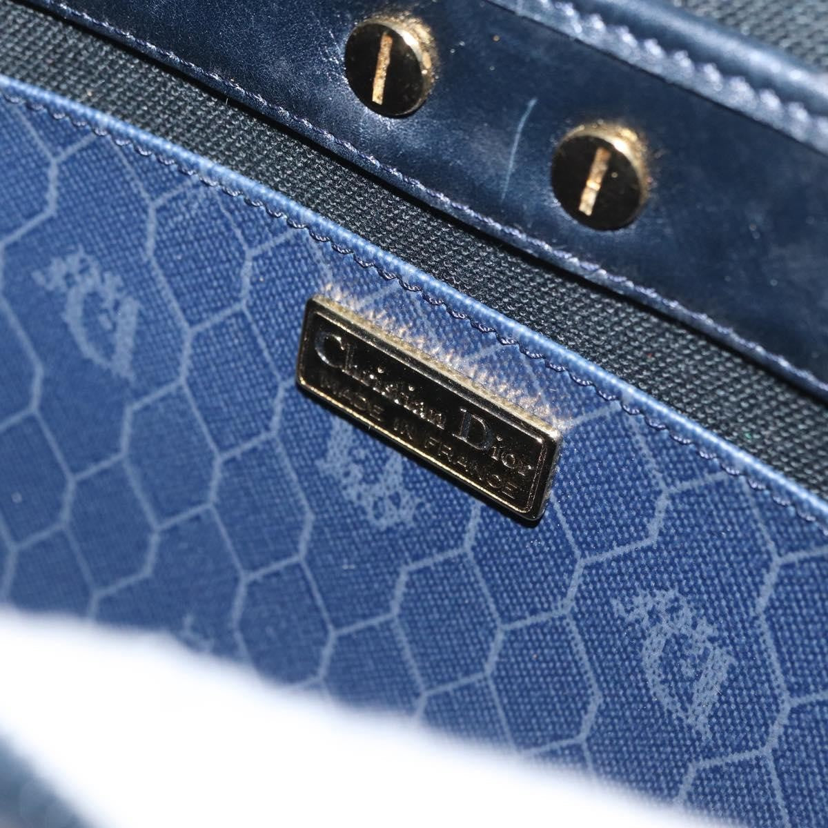Christian Dior Vintage Honeycomb Shoulder Bag Canvas Navy Canvas Shoulder Bag Bag (Pre-Owned)