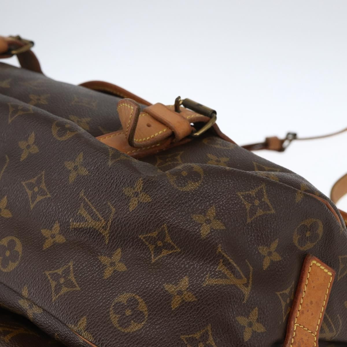 Louis Vuitton Saumur Handbag Monogram Canvas Brown Canvas Shoulder Bag
