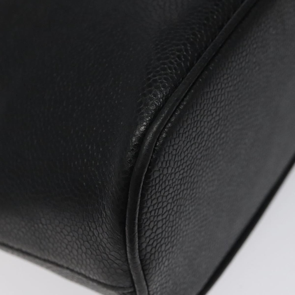 Chanel Vintage Cc Dome Bag Caviar Black Calfskin Handbag