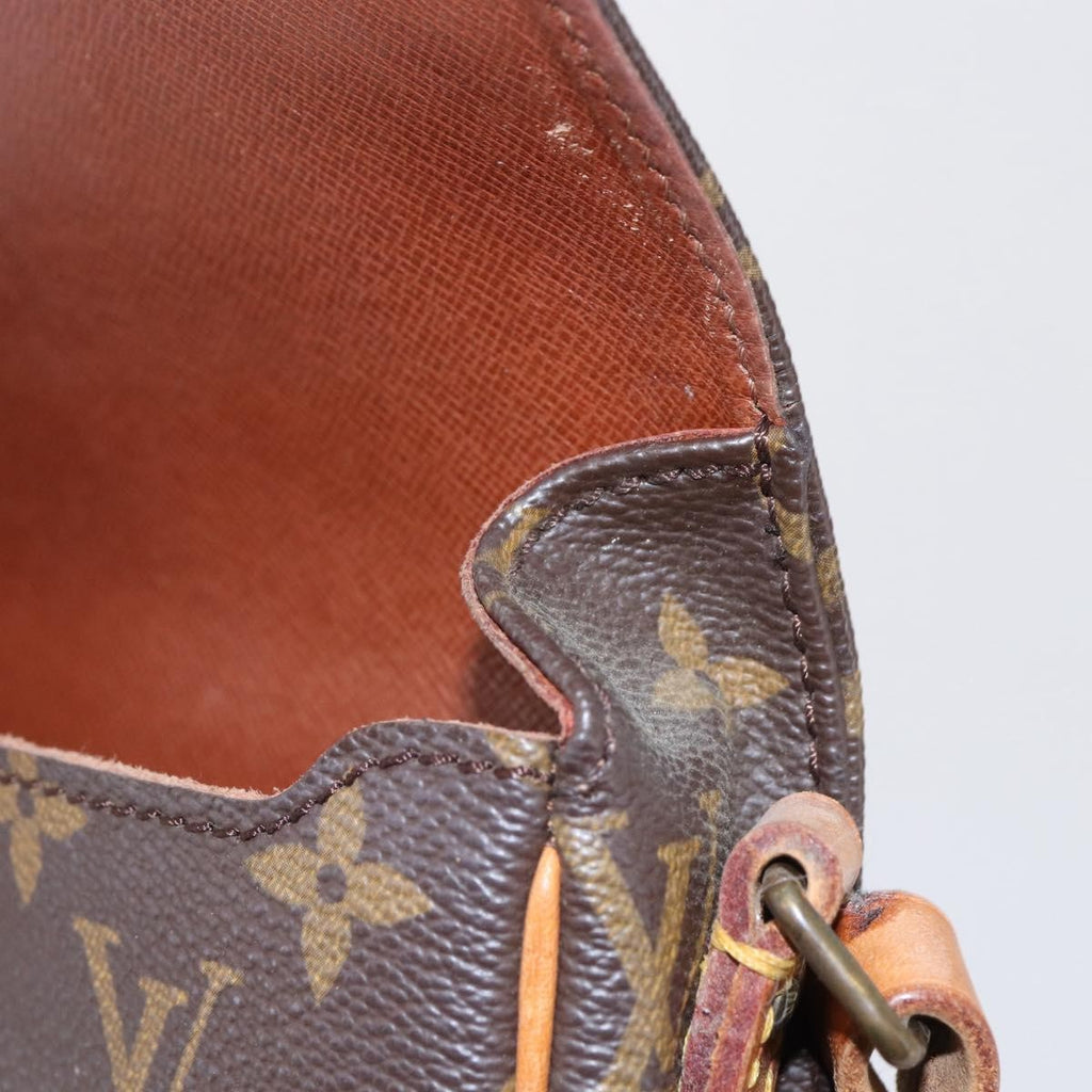 Louis Vuitton Cartouchiere Handbag Monogram Canvas Brown Canvas Shoulder Bag