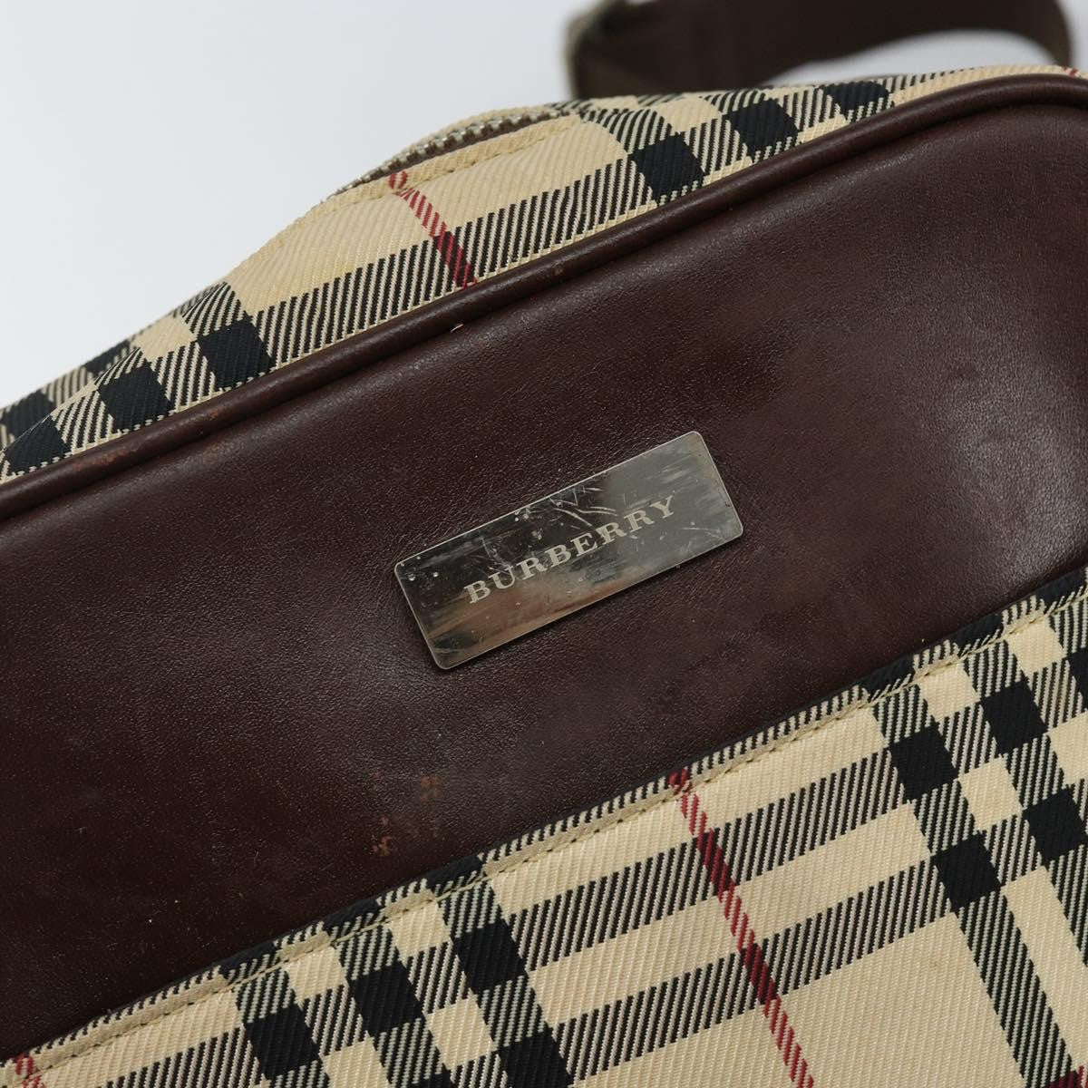 Burberry Zip Messenger Bag Nova Check Canvas And Leather Beige Canvas Shoulder Bag