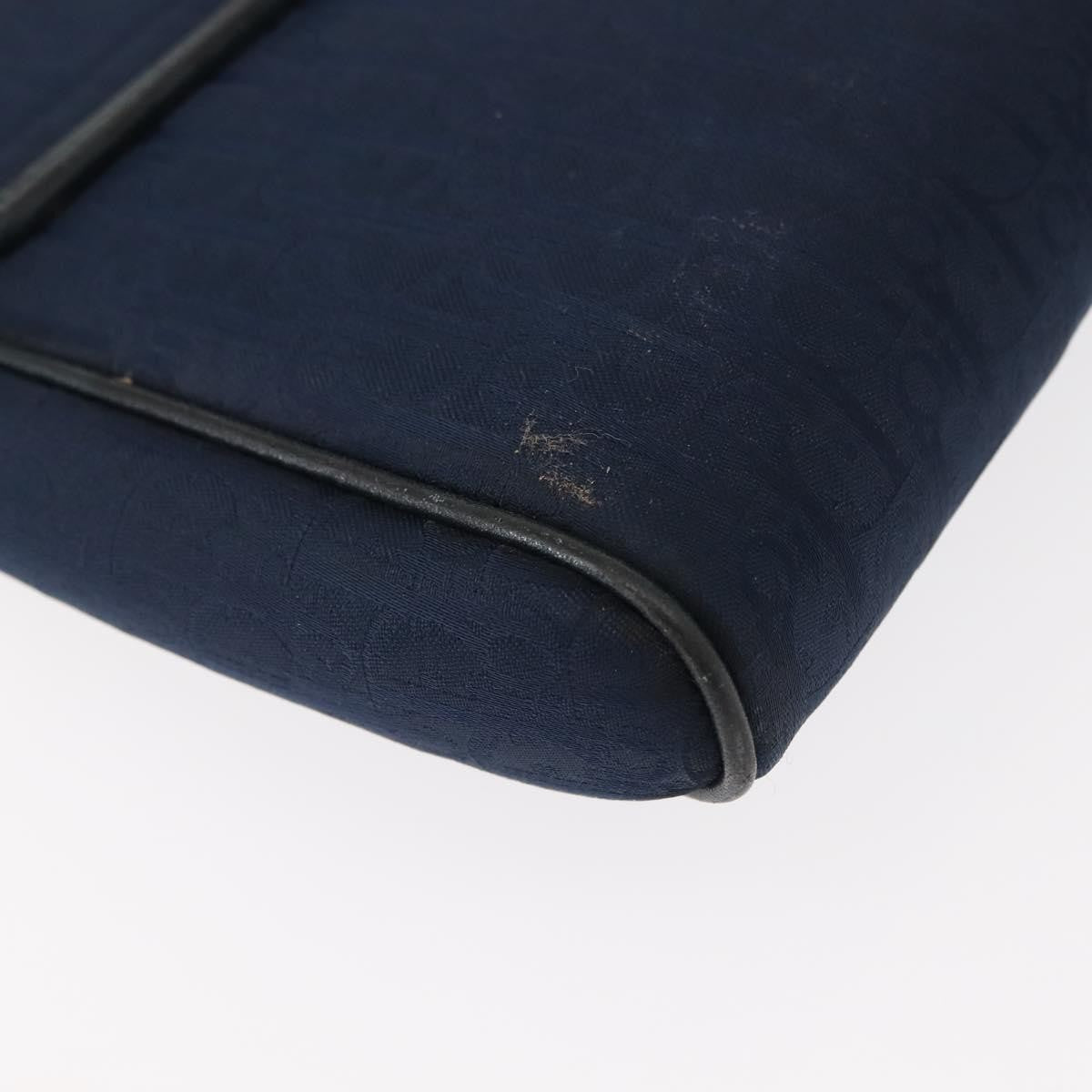 Christian Dior Vintage Trotter Shoulder Bag Canvas Navy Canvas Shoulder Bag Bag (Pre-Owned)