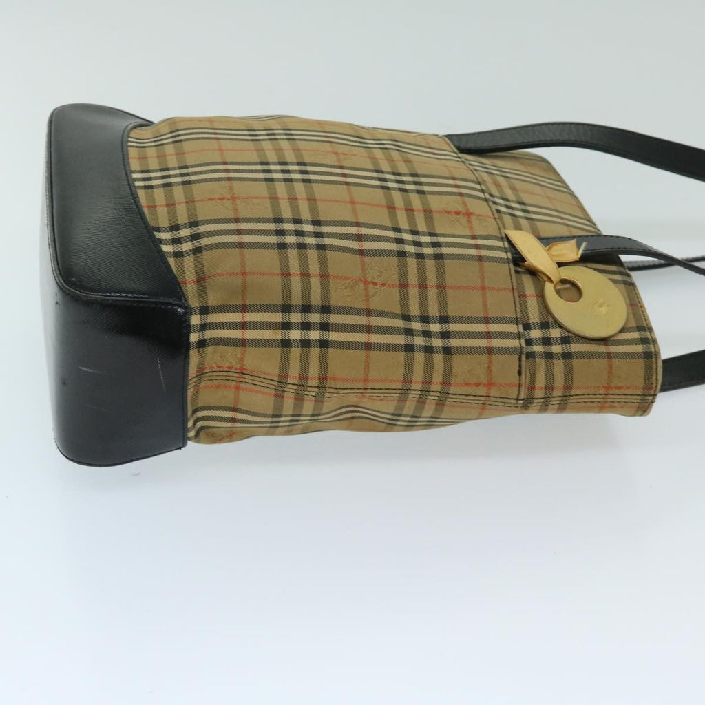 Burberry Nova Check Tote Canvas And Leather Beige Canvas Tote Bag