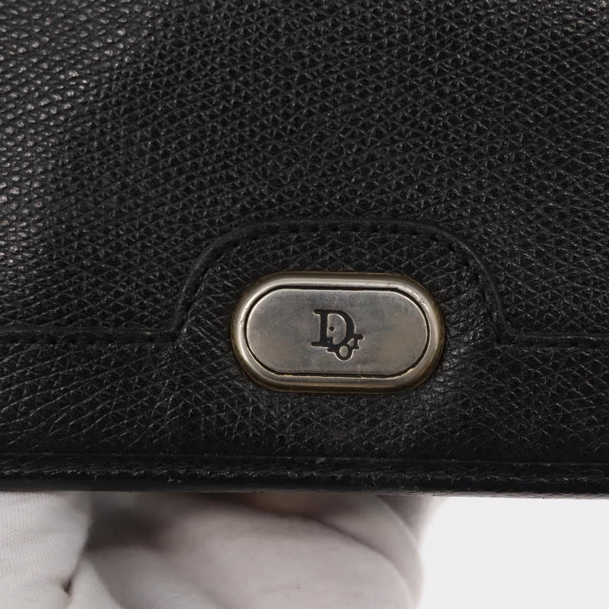 Christian Dior Vintage Shoulder Bag Leather Black Leather Shoulder Bag Bag (Pre-Owned)