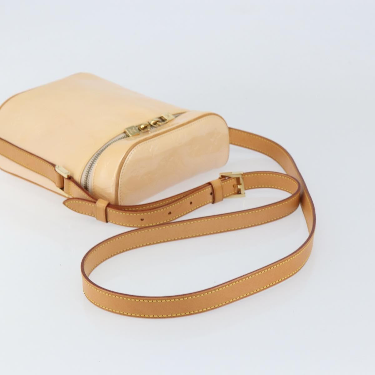 Louis Vuitton Sullivan Handbag Monogram Vernis Pink Patent_Leather Shoulder Bag