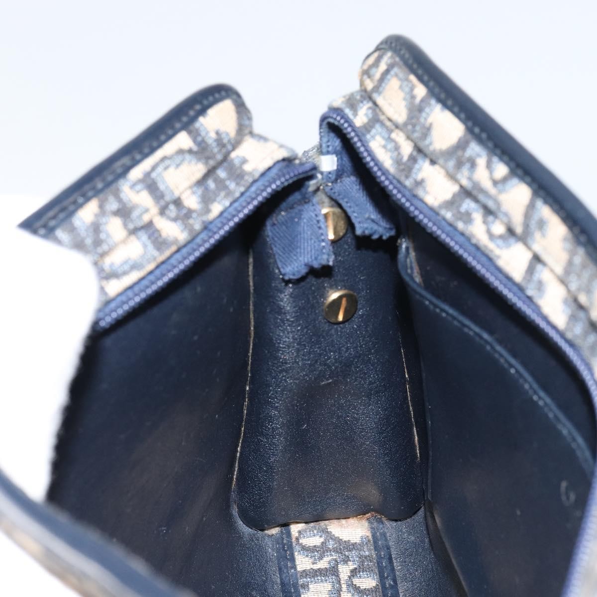 Christian Dior Vintage Trotter Shoulder Bag Canvas Navy Canvas Shoulder Bag Bag (Pre-Owned)