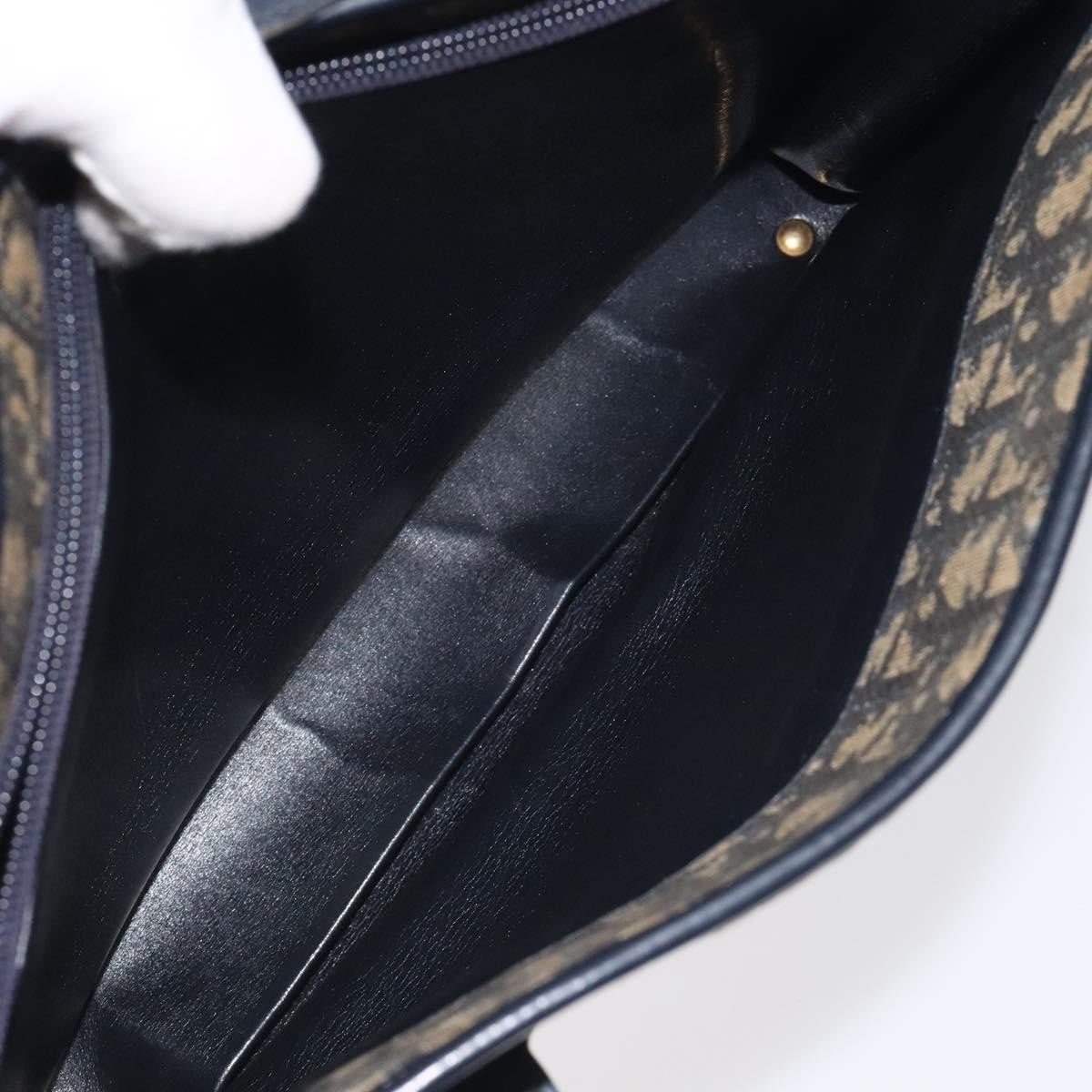 Christian Dior Trotter Shoulder Bag Canvas Navy Canvas Shoulder Bag Bag (Pre-Owned)