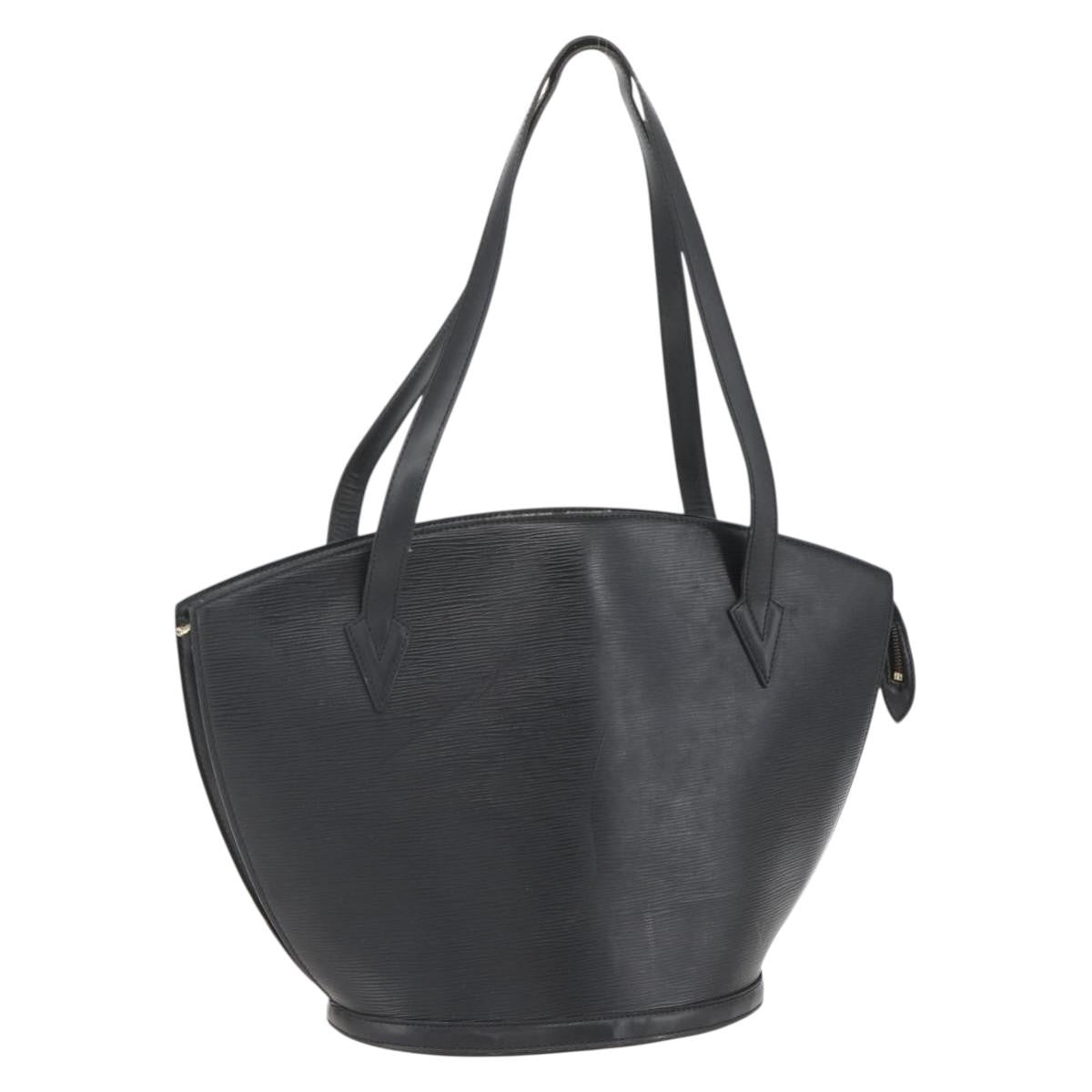 Louis Vuitton Saint Jacques Handbag Epi Leather Black Leather Handbag