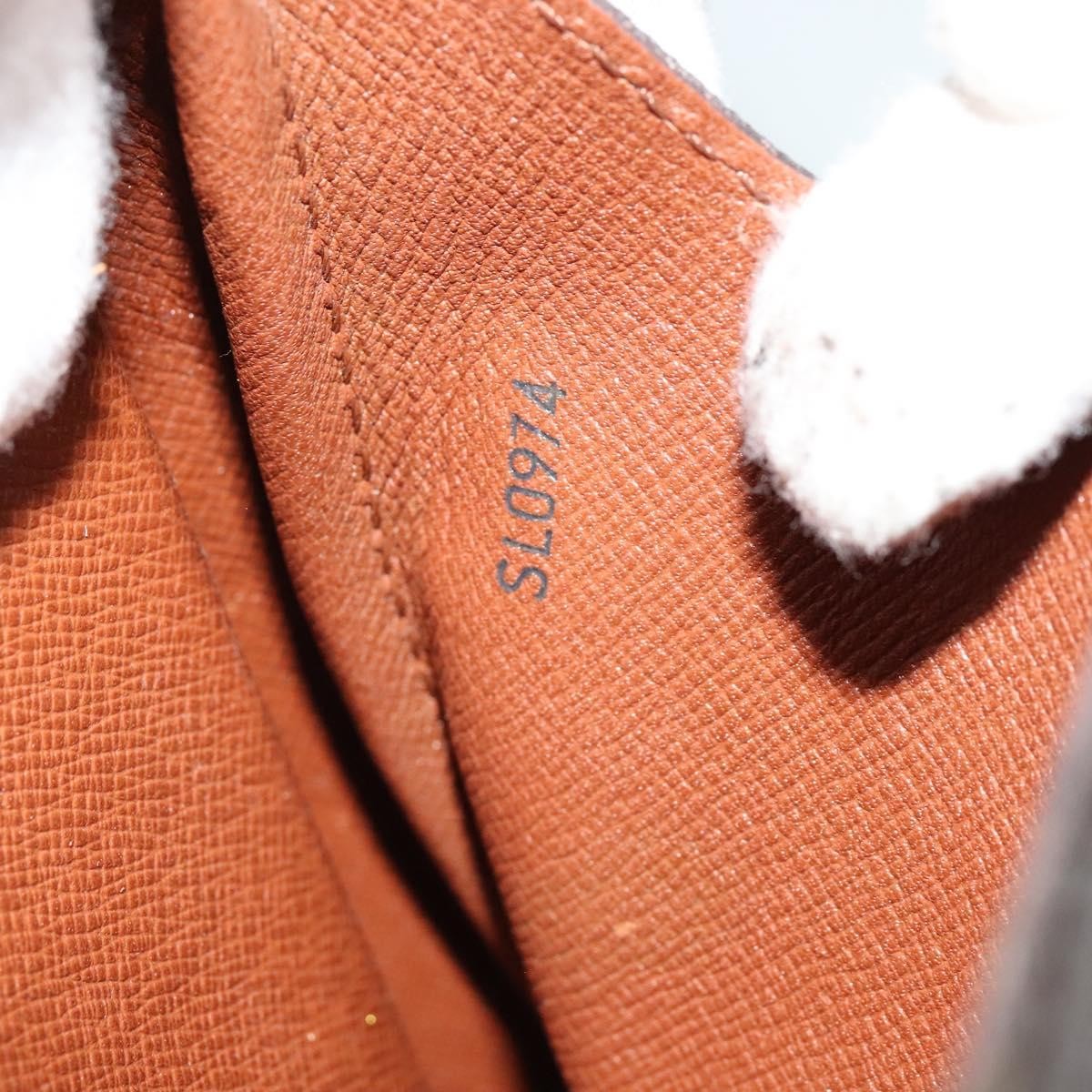 Louis Vuitton Cartouchiere Handbag Monogram Canvas Brown Canvas Shoulder Bag