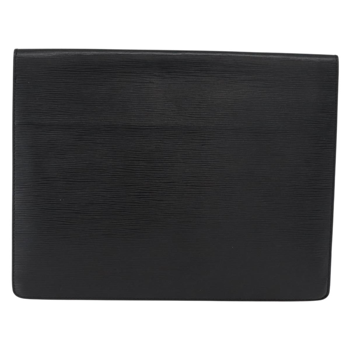 Louis Vuitton Porte-Documents Senateur Bag Epi Leather Black Leather Briefcase Bag