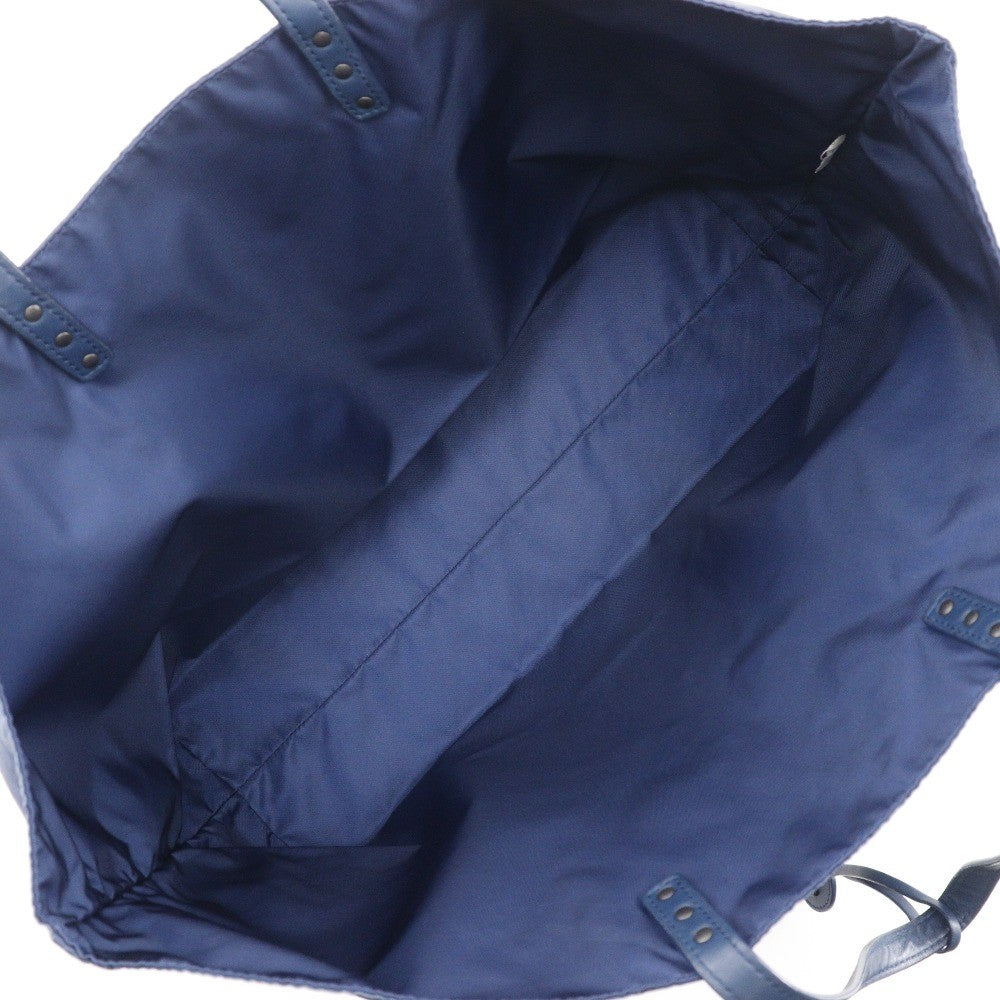 Bottega Veneta Intrecciolusion Tote Printed Nylon Navy Nylon Tote Bag Bag